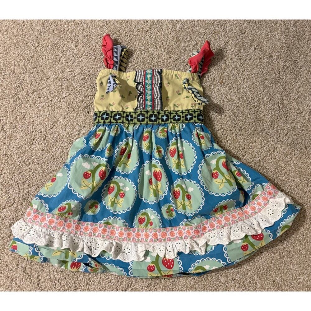 Matilda Jane Love Bug Knot Top Its a Wonderful Parade Strawberry Shirt Size 6